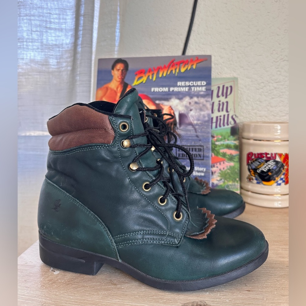 Dark Green 7 Performair Boots VTG - Picture 6 of 7